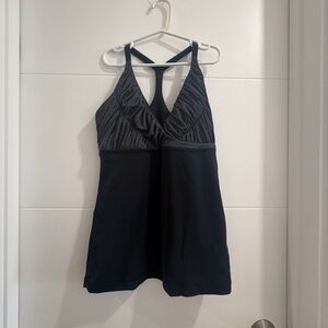 lululemon athletica Black and Charcoal Tank Top Size 8